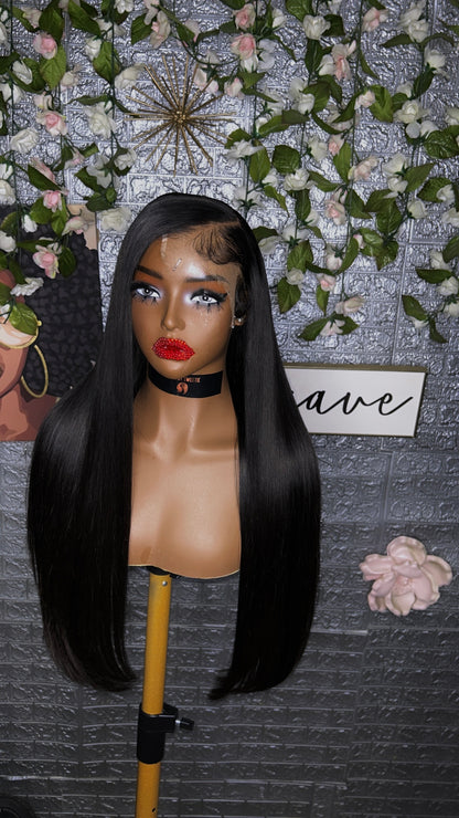 Classic Jet Black Wig – 5x5 HD Lace Closure | 22”