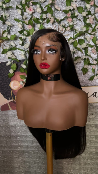 Classic Jet Black Wig – 5x5 HD Lace Closure | 22”