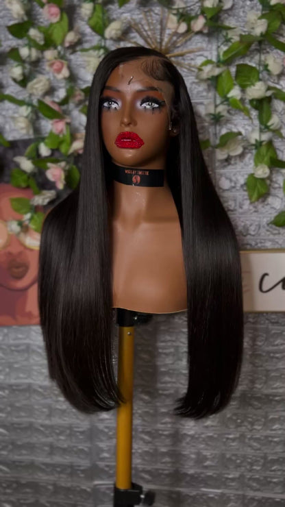 Classic Jet Black Wig – 5x5 HD Lace Closure | 22”