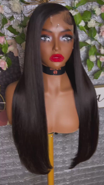 Classic Jet Black Wig – 5x5 HD Lace Closure | 22”